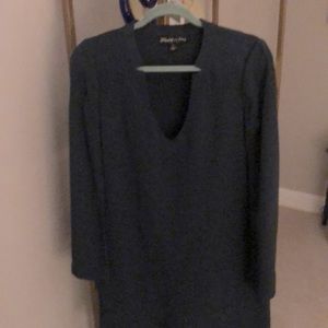 Elizabeth James forest green vee neck tunic dress